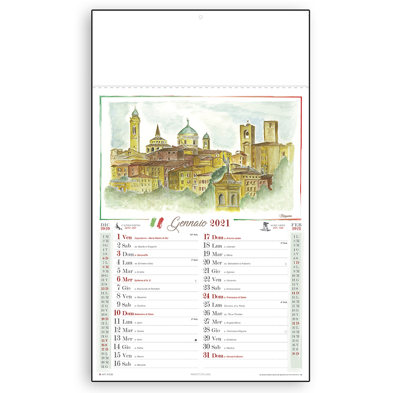 Calendario Città d'Italia 2021